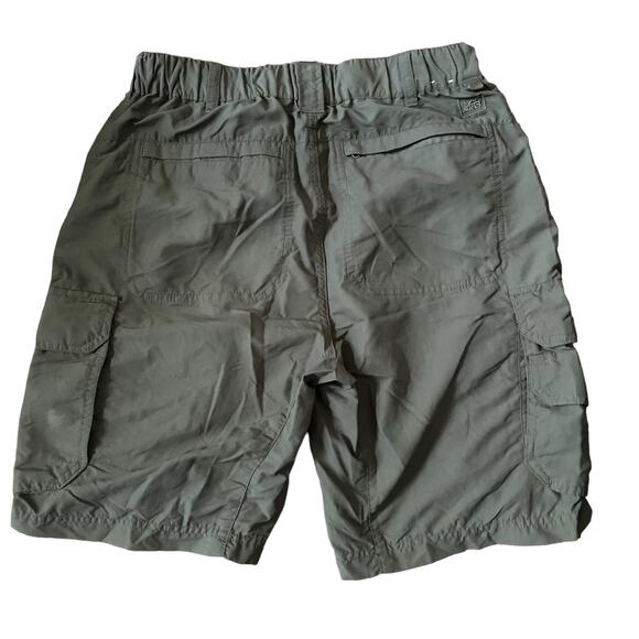 REI elastic waist lightweight hiking athleisure cargo shorts small army green - Picture 2 of 7